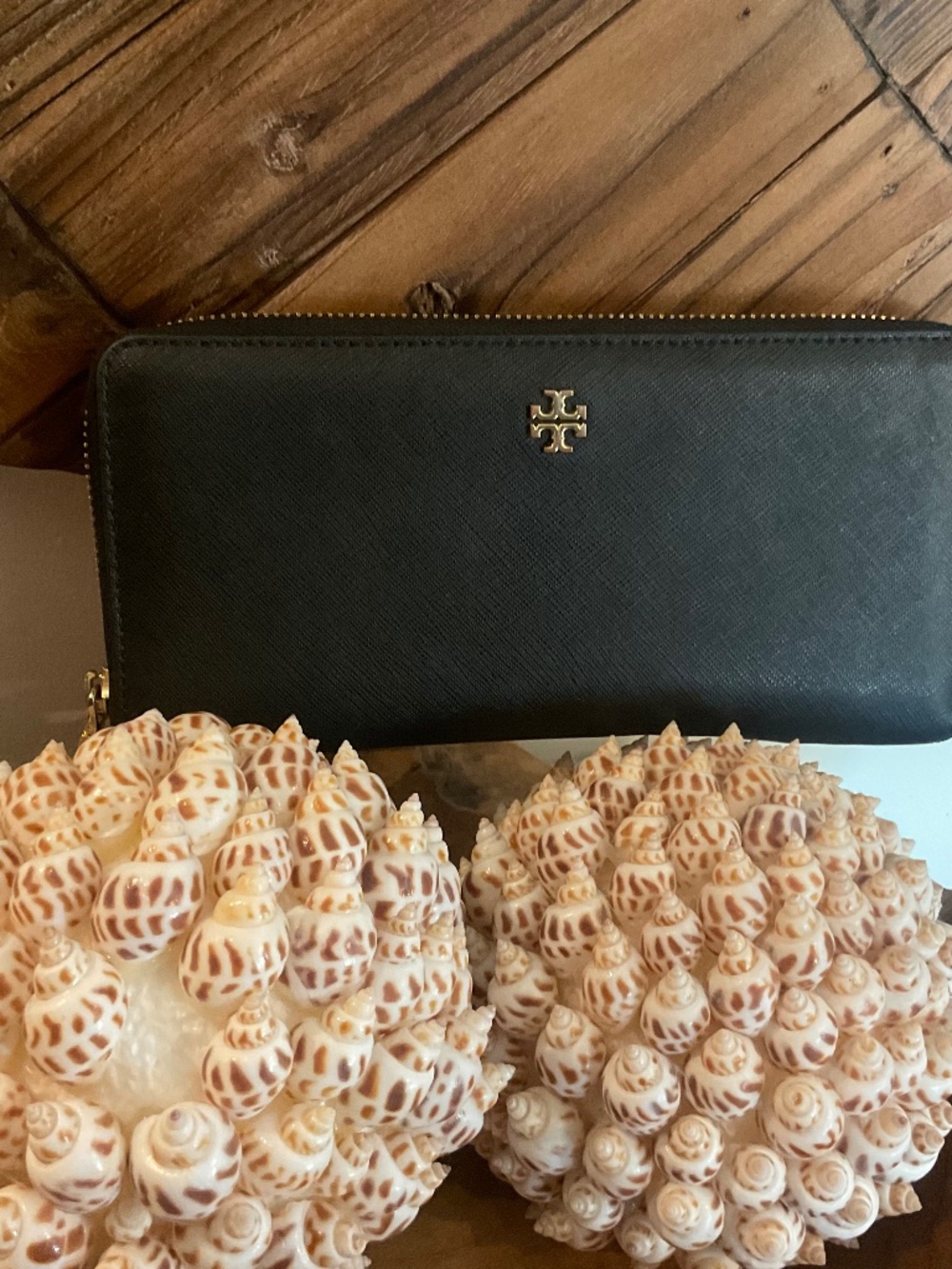 Tory Burch Leather Emerson Zip Black Continental Wallet